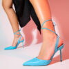 LuviShoes Bonje Blue Women's Heeled Shoes