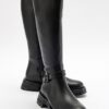 LuviShoes COVELA Women's Black Skin Boots