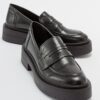 LuviShoes NONTE Women's Black Patterned Loafers