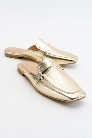 LuviShoes Ronda Gold Women's Slippers