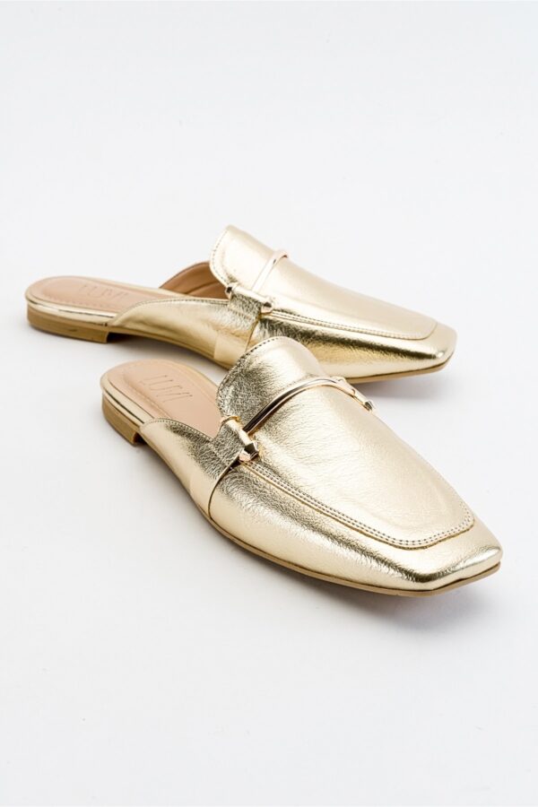 LuviShoes Ronda Gold Women's Slippers