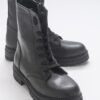 LuviShoes Singa Black Skin Women's Boots