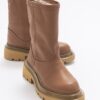 LuviShoes Tali Cappuccino Skin Genuine Leather Women's Boots.