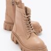 LuviShoes Tool Dark Beige Women's Boots