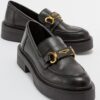 LuviShoes UNTE Black Flounder Women's Loafers