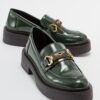 LuviShoes UNTE Green Turning Women's Loafer
