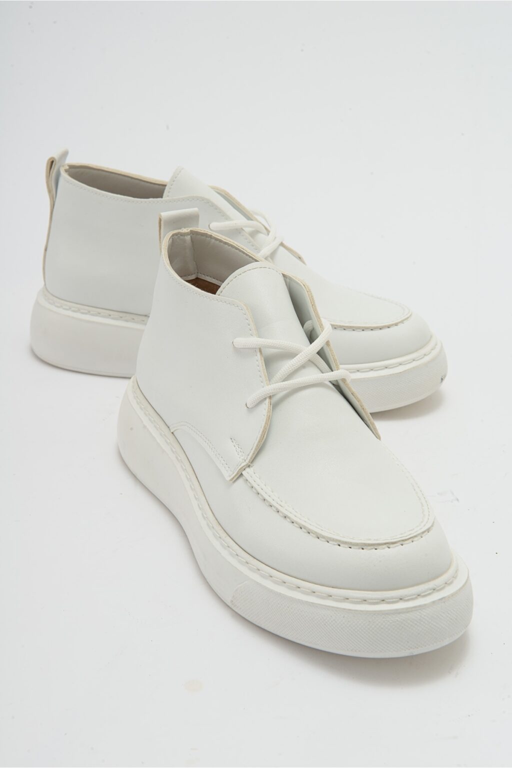 LuviShoes VALVE White Skin Women's Boots