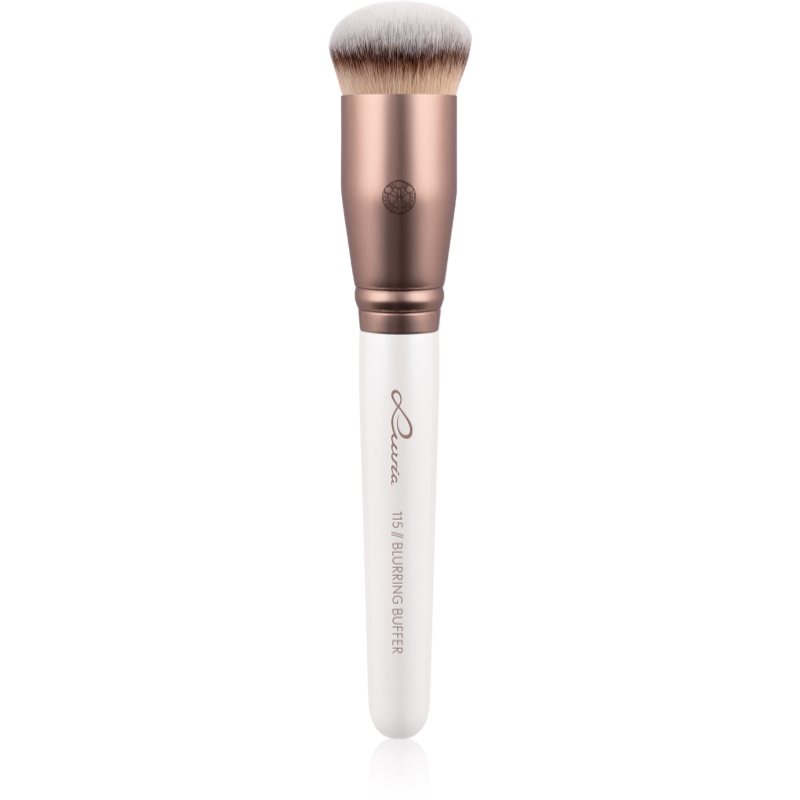 Luvia Cosmetics Prime Vegan Blurring Buffer highlighter és púderecset 115 (Pearl White / Metallic Coffee Brown) 1 db-Ár