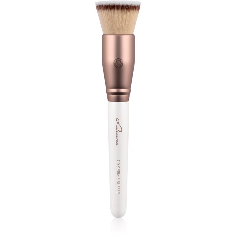 Luvia Cosmetics Prime Vegan Prime Buffer kúpos ecset sminkeléshez Pearl White / Metallic Coffee Brown 1 db-Ár