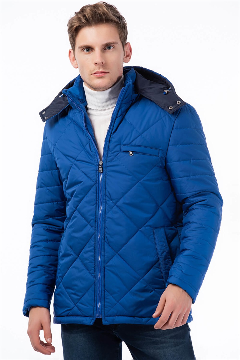 M8605 DEWBERRY MEN'S COAT-SAKS BLUE