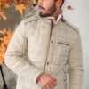M8640 DEWBERRY MEN'S COAT-PLAIN BEIGE