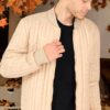 M8643 DEWBERRY MEN'S COAT-PLAIN CREAM