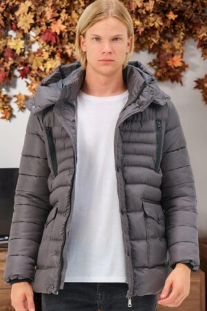 M8657 DEWBERRY MEN'S COAT-PLAIN ANTHRACITE