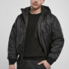 MA1 Hooded Bomber Jacket - Black