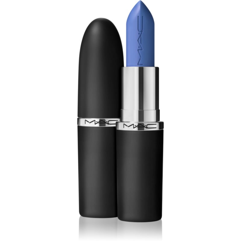 MAC Cosmetics MACximal Sleek Satin Lipstick hidratáló krém rúzs árnyalat Tilted Denim 3