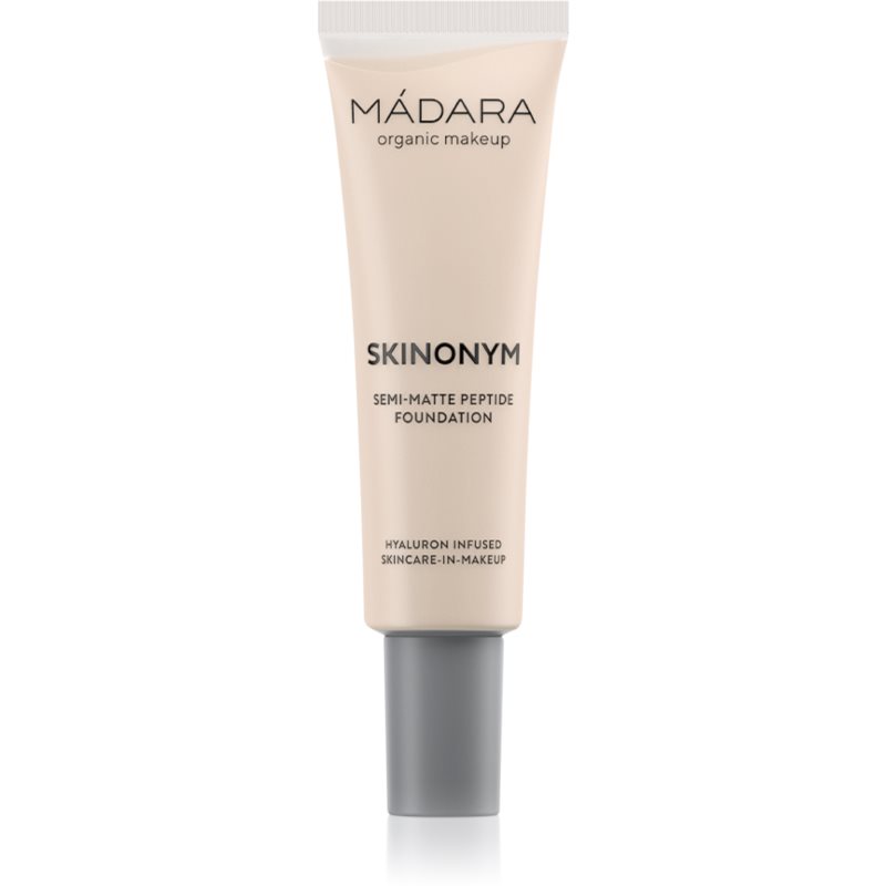 MÁDARA Skinonym Semi-Matte Peptide tartós alapozó peptidekkel árnyalat Porcelain 10 30 ml-Ár