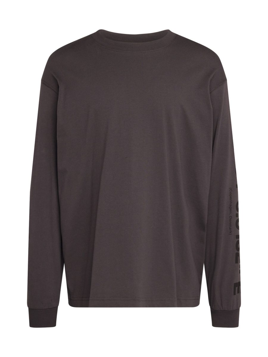 MADS NORGAARD COPENHAGEN Póló 'Karl'  antracit / fekete-Ár