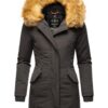 MARIKOO Téli parka 'Karmaa'  barna / antracit