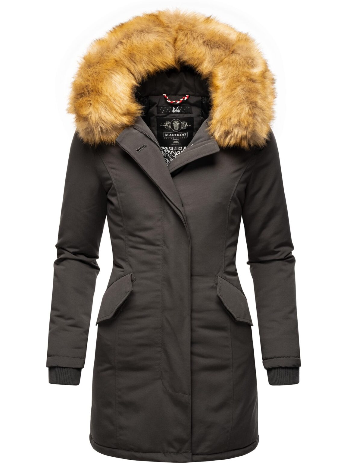 MARIKOO Téli parka 'Karmaa'  barna / antracit