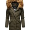 MARIKOO Téli parka 'Karmaa'  olíva-hu