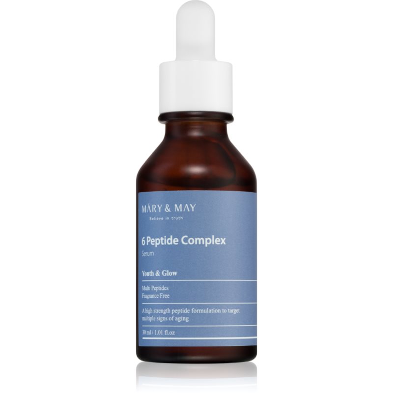 MARY & MAY 6 Peptide Complex intenzív regeneráló szérum ránctalanító hatással 30 ml-Ár
