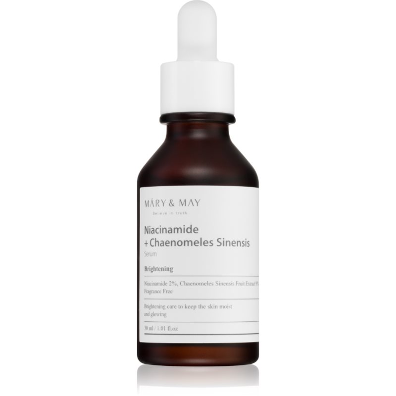 MARY & MAY Niacinamide + Chaenomeles Sinensis regeneráló és élénkítő szérum a bőrréteg megújítására 30 ml-Ár