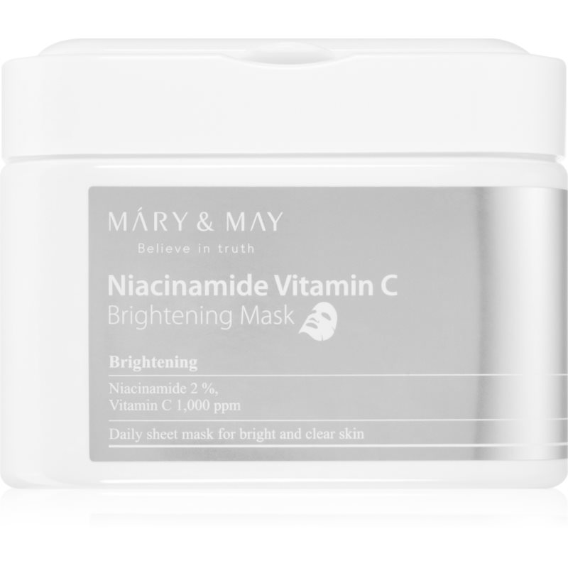 MARY & MAY Niacinamide Vitamin C Brightening Mask fátyolmaszk szett az élénk bőrért 30 db-Ár