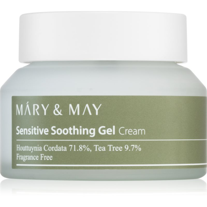 MARY & MAY Sensitive Soothing Gel Cream gyengéd és hidratáló géles krém az érzékeny bőr megnyugtatásához és erősítéséhez 70 g-Ár