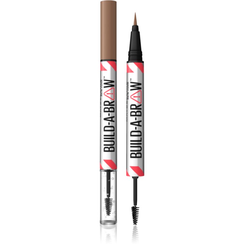MAYBELLINE NEW YORK Build-A-Brow Kétoldalú szemöldök ceruza a formáért és a fixálásért árnyalat 255 Soft Brown 1 db-Ár