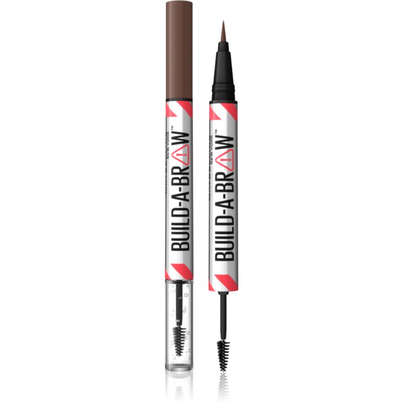 MAYBELLINE NEW YORK Build-A-Brow Kétoldalú szemöldök ceruza a formáért és a fixálásért árnyalat 257 Medium Brown 1 db