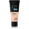 MAYBELLINE NEW YORK Fit Me! Matte+Poreless pórusösszehúzó és mattító alapozó normál és olajos bőrre árnyalat 230 Natural Buff 30 ml-Eredeti