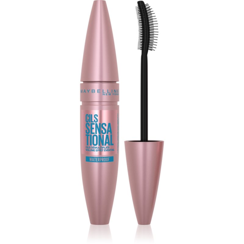 MAYBELLINE NEW YORK Lash Sensational vízálló göndörítő és nagyobbító szempillaspirál árnyalat Black 9.4 ml-Eredeti
