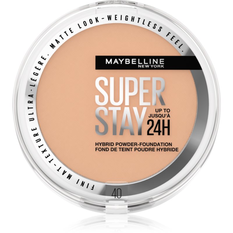 MAYBELLINE NEW YORK SuperStay 24H Hybrid Powder-Foundation kompakt púderes alapozó matt hatásért árnyalat 40 9 g-Ár