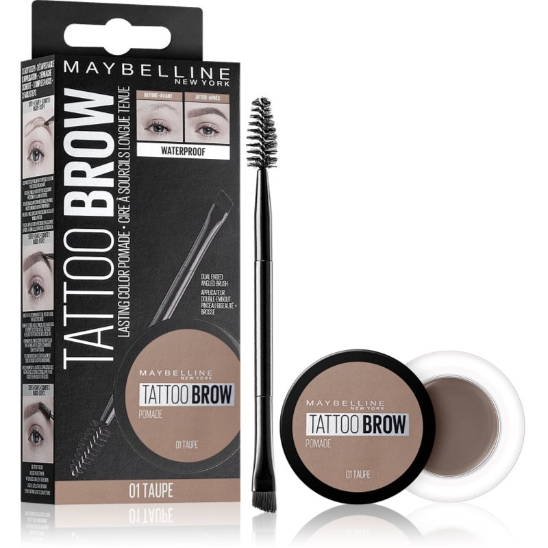 MAYBELLINE NEW YORK Tattoo Brow géles szemöldökformázó krém árnyalat 01 Taupe 3.5 ml-Eredeti