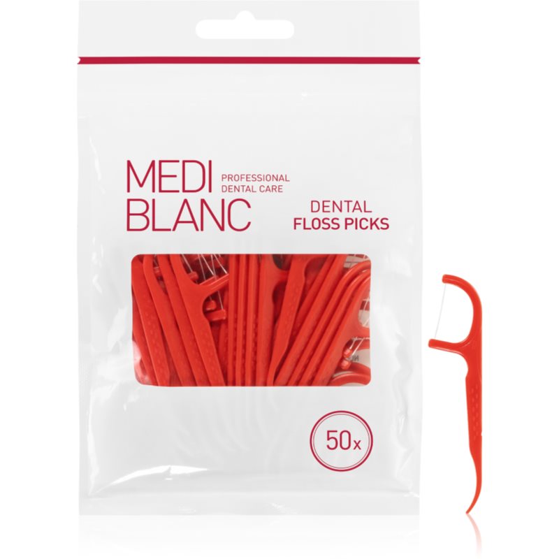 MEDIBLANC Dental Floss Picks fogpiszkáló fogselyemmel 50 db-Ár