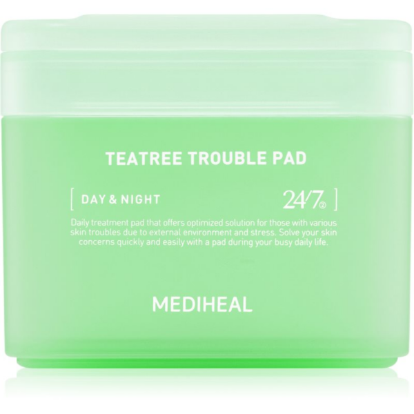 MEDIHEAL Teatree Trouble Pad tonizáló párnák nyugtató hatással 100 db-ár
