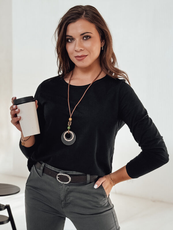 MINIMODA női egyméretű blúz medálos fekete Dstreet