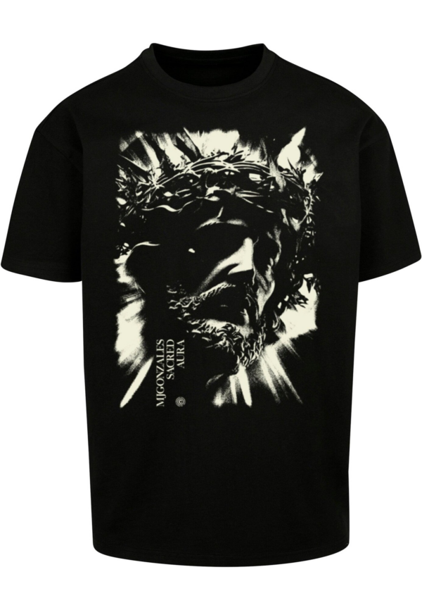MJ Gonzales Póló 'JESUS'  fekete / gyöngyház-fehér-Ár