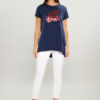 MONNARI Woman's T-Shirts Ladies' T-Shirt With Longer Back Navy Blue