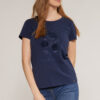 MONNARI Woman's T-Shirts T-Shirt With Decorative Panel Navy Blue