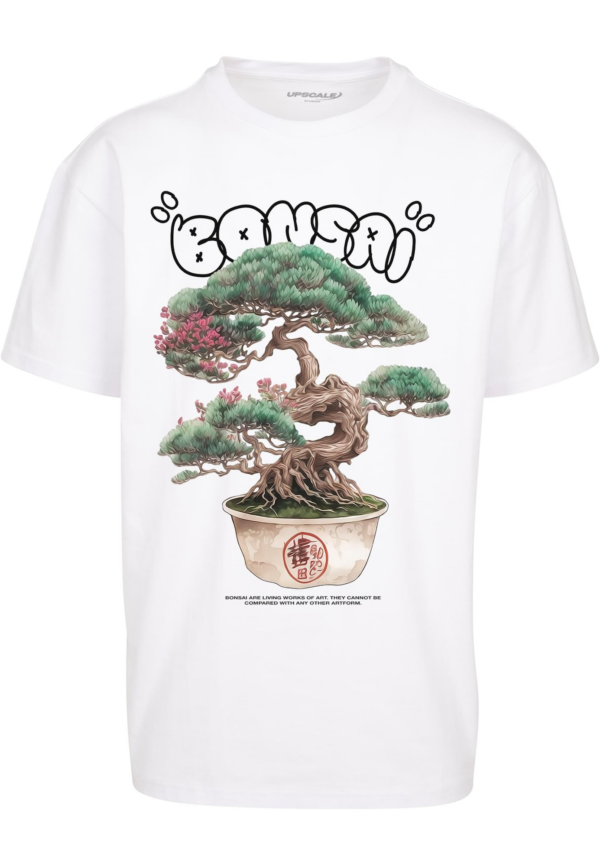 MT Upscale Póló 'Bonsai'  bézs / zöld / fekete / fehér-Ár