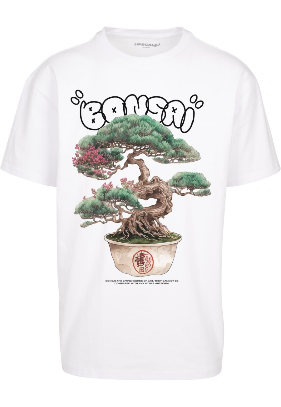 MT Upscale Póló 'Bonsai'  bézs / zöld / fekete / fehér-Ár
