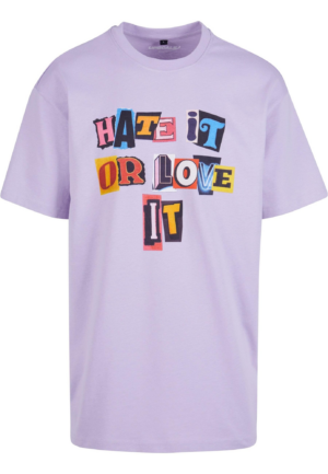 MT Upscale Póló 'Hate it or Love it'  kék / sárga / világoslila / narancs / fekete-Ár