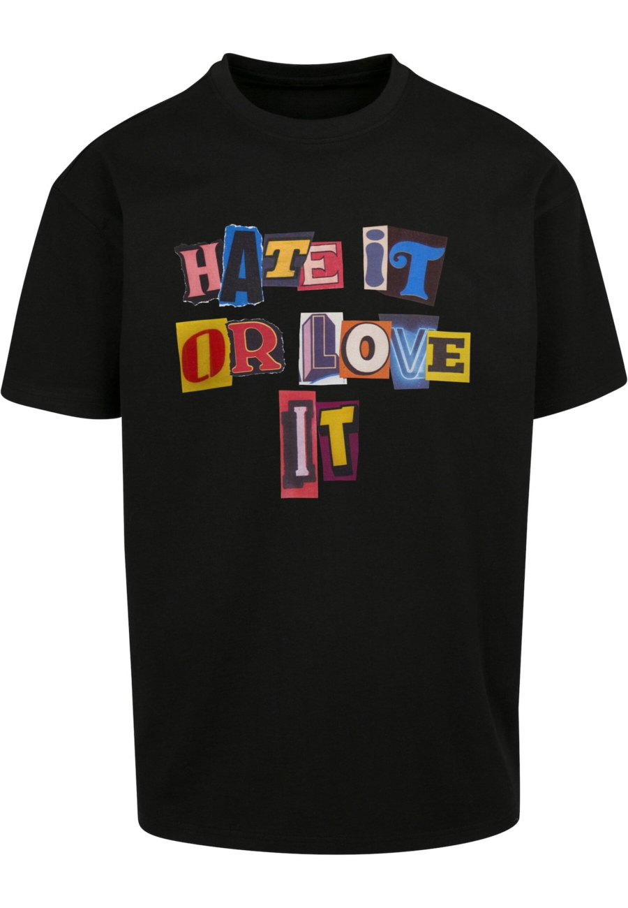 MT Upscale Póló 'Hate it or Love it'  vegyes színek / fekete-Ár