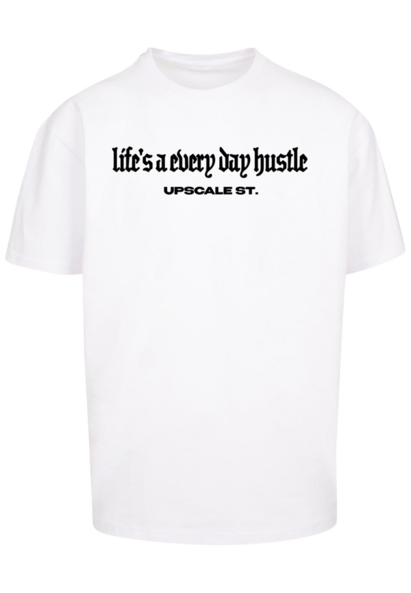 MT Upscale Póló 'Hustle'  neonlila / narancs / fekete / fehér-Ár