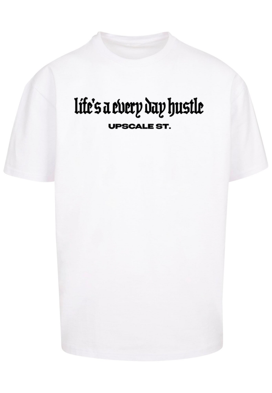 MT Upscale Póló 'Hustle'  neonlila / narancs / fekete / fehér-Ár