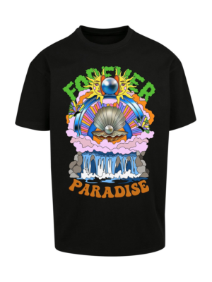 MT Upscale Póló 'Paradise'  zöld / narancs / világos-rózsaszín / fekete-Hungary