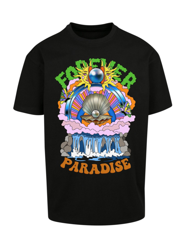MT Upscale Póló 'Paradise'  zöld / narancs / világos-rózsaszín / fekete-Hungary