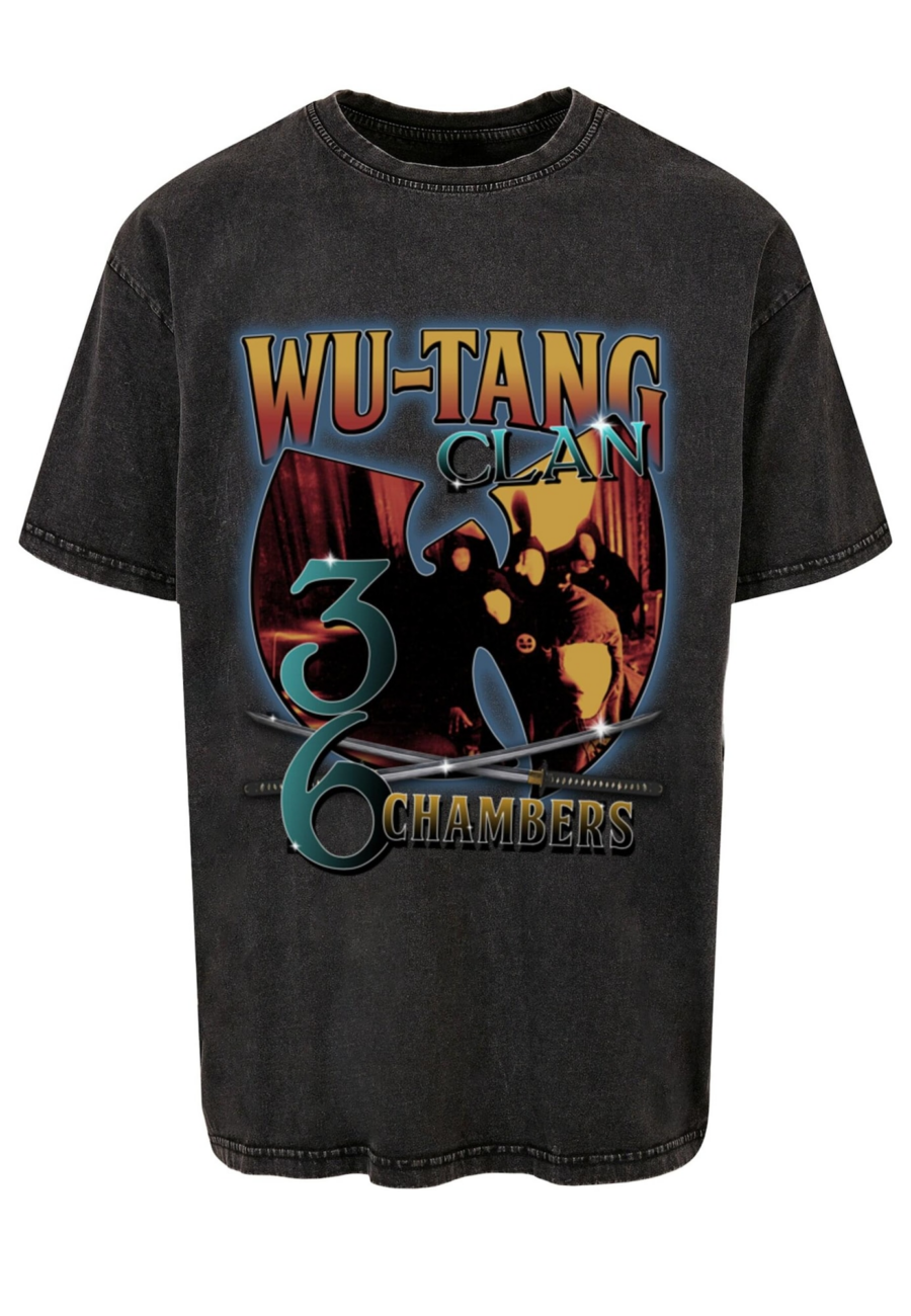 MT Upscale Póló 'Wu Tang 36 Chambers Acid Was'  benzin / narancs / piros / fekete-Ár