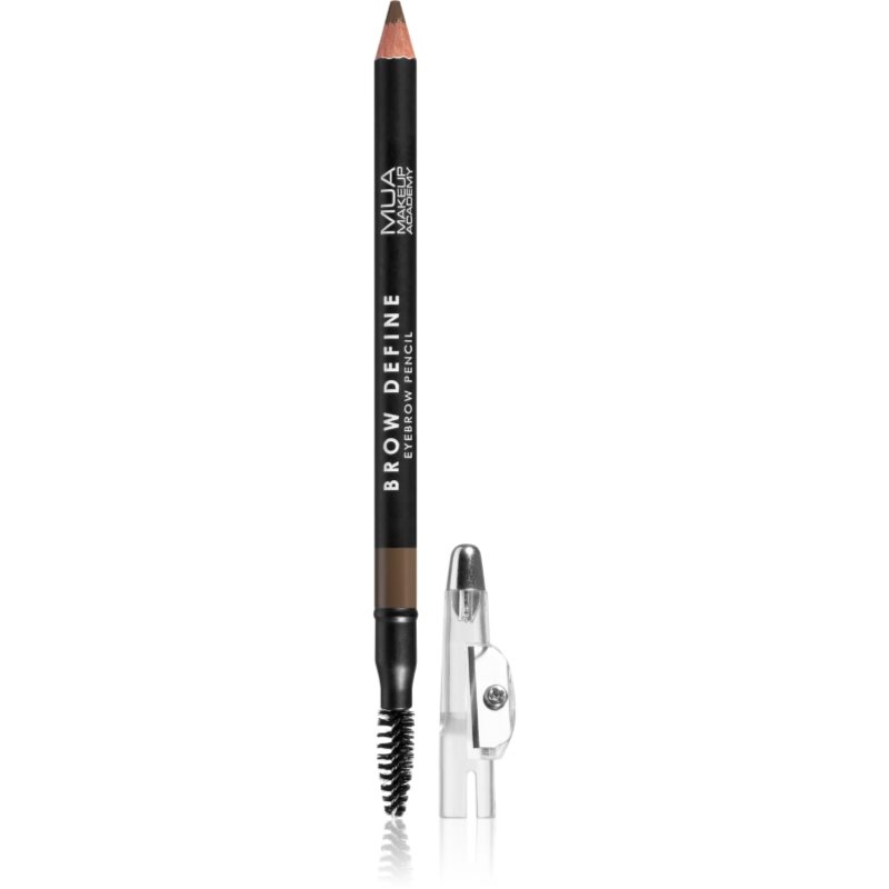 MUA Makeup Academy Brow Define tartós szemöldök ceruza kefével árnyalat Mid Brown 1